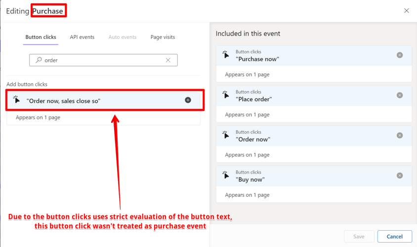 edit purchase smart event microsoft clarity