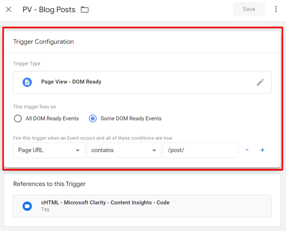 clarity content insights tag in gtm